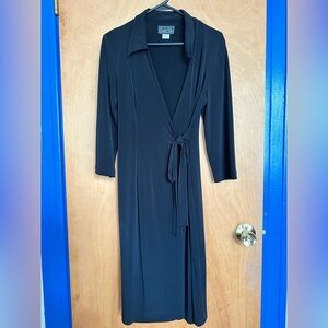 Elegant Black Wrap Dress